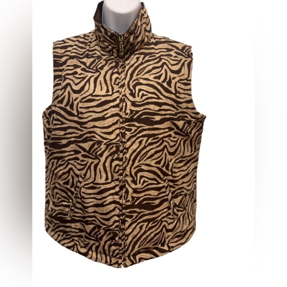 Animal Print Reversible Vest Size L